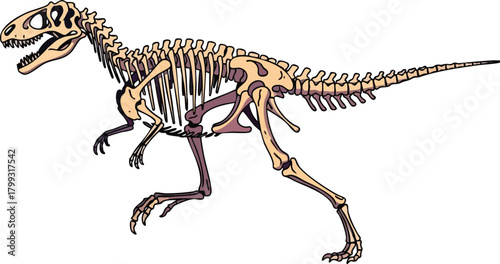 Dinosaur Skeleton Illustration A Glimpse into Prehistoric Life
