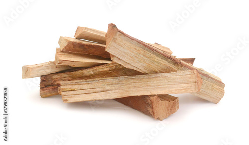 The logs of fire wood isolated on white