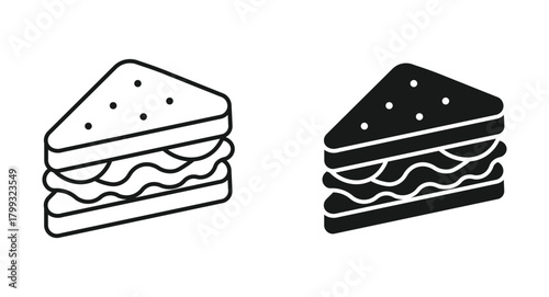 Sandwich Food Icon , vector illustration . 