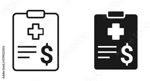 Medical Report Icon , vector illustration . 
