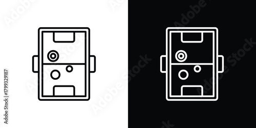 Air hockey icon outline. Vector isolated pictogram for web
