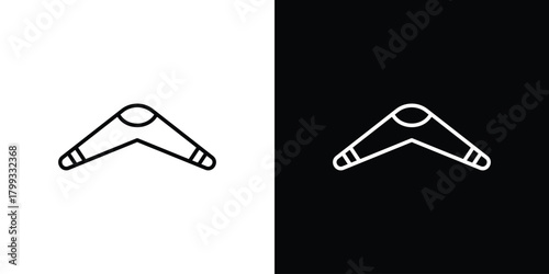 Boomerang icon outline. Vector isolated pictogram for web