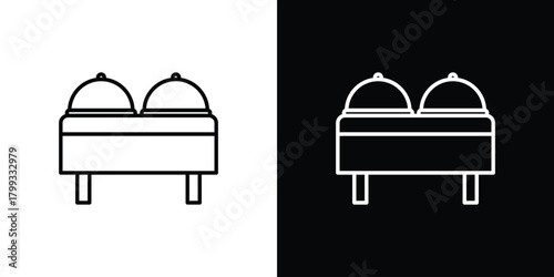 Buffet icon outline. Vector isolated pictogram for web