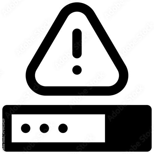 Compromised password. Outlined stroke vector icon with black-filled details.