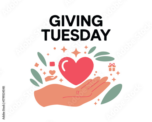 Giving Tuesday Heart Donation Helping Hand Generosity