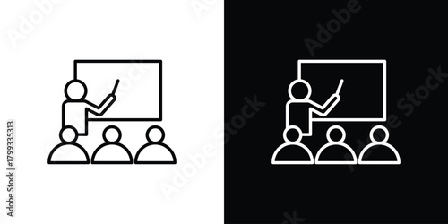 Classroom icon outline. Vector isolated pictogram for web