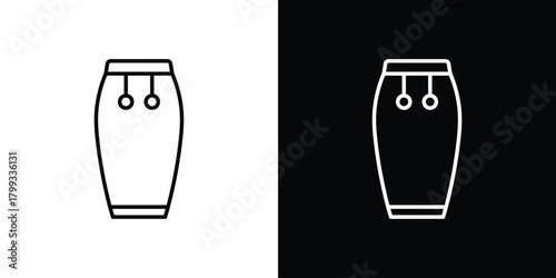 Conga icon outline. Vector isolated pictogram for web