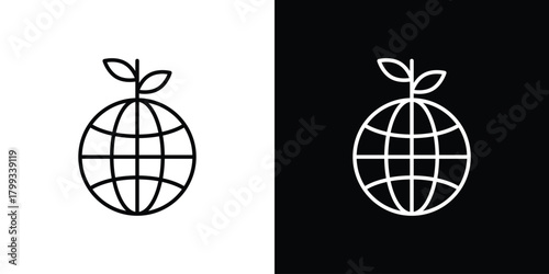 Environment icon outline. Vector isolated pictogram for web