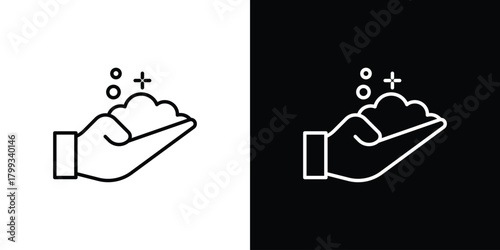 Foam icon outline. Vector isolated pictogram for web