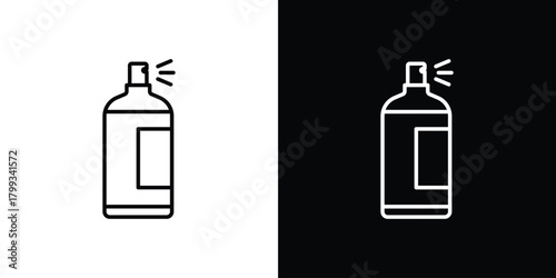 Hair spray icon outline. Vector isolated pictogram for web