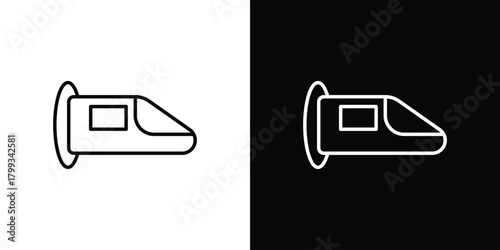 Hyperloop icon outline. Vector isolated pictogram for web