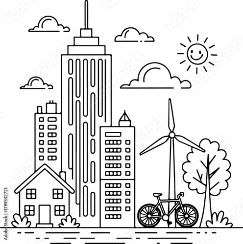 Eco City illustration 