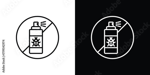 Insecticide icon outline. Vector isolated pictogram for web