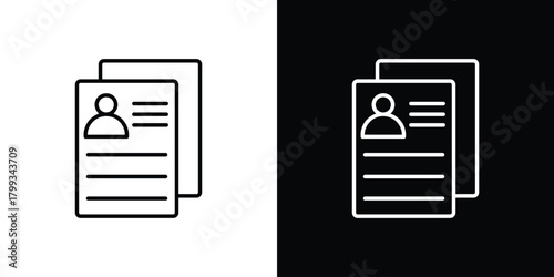 Job appslication icon outline. Vector isolated pictogram for web