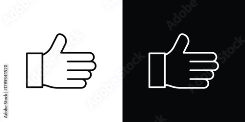 Like button icon outline. Vector isolated pictogram for web