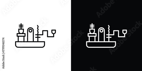 Morse code icon outline. Vector isolated pictogram for web