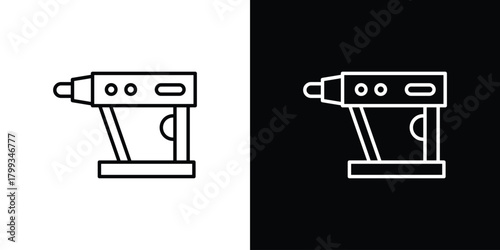 Nail gun icon outline. Vector isolated pictogram for web