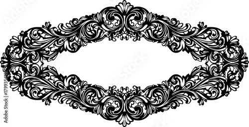 Elegant ornate vintage frame design perfect for invitations, announcements, and decorative borders adding a touch of classic sophistication