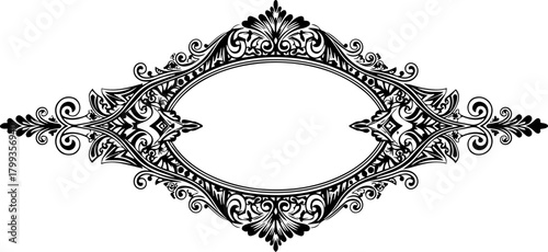 Elegant ornate flourish border design perfect for invitations, certificates, and premium branding projects seeking classic appeal.