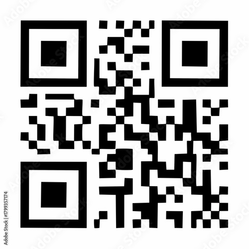 QR Code Icon with White Background for Easy Scanning