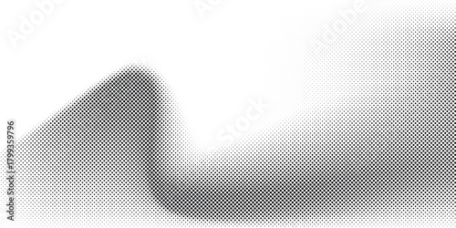 Dotted noise gradient texture. Fading grunge gradation background. Vector comic pop art overlay in manga and anime style