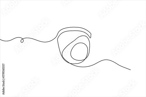 Cctv camera single line art minimalist outline security device illustration
