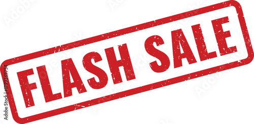 Urgent red grunge rubber stamp with FLASH SALE text for marketing campaigns
