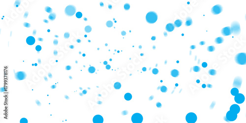 Transparent fresh blue water drops pattern on abstract clean texture
