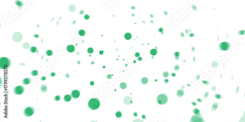 Green paint splashes vector illustration featuring liquid ink drops pattern on white background