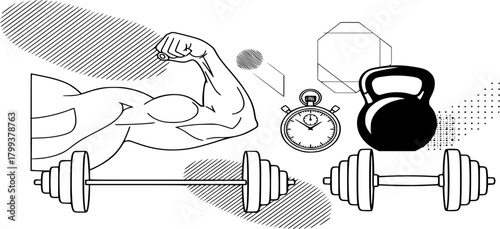illustration of a weight lifting