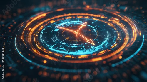 Envision the concept of time control using a digital clock, clearly displayed within the palm of an open hand
