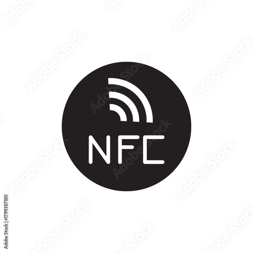 Wireless NFC Symbol Communication Technology Solid Icon