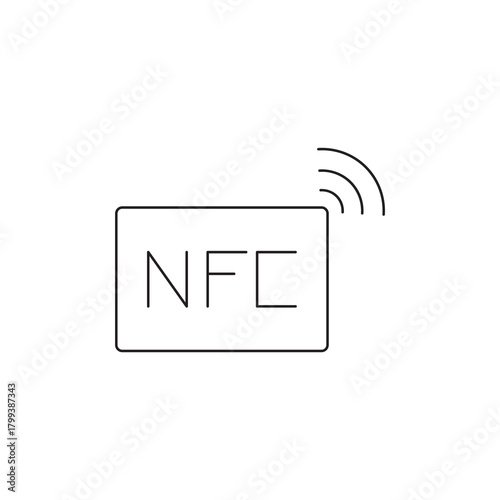 NFC Enabled Credit Card Contactless Payment Outline