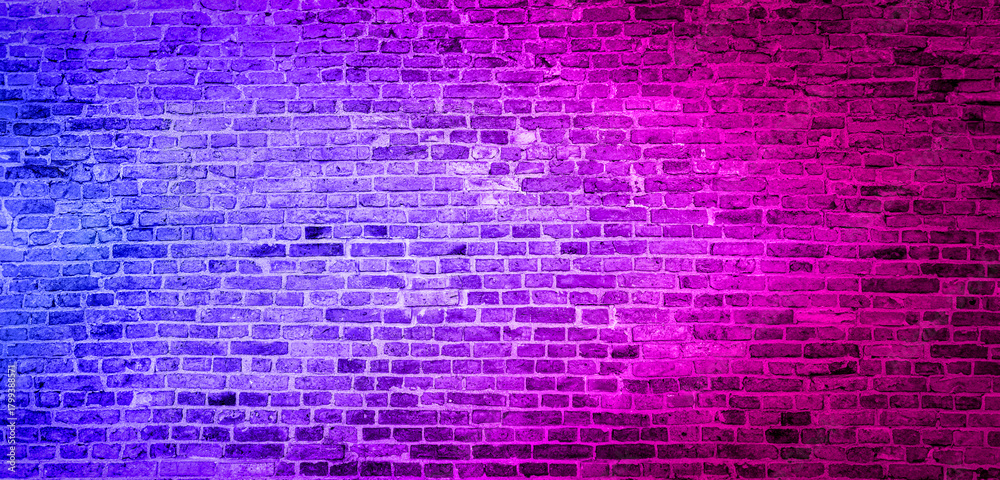 Obraz premium Brick wall in different colors as background. Banner design