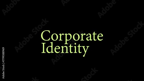 Corporate Identity Text Animation with Animate In Effect