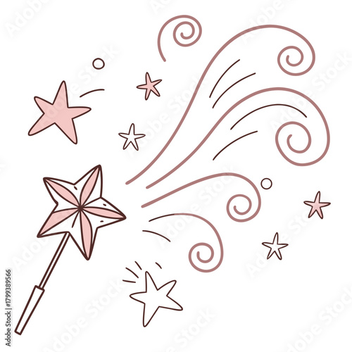 Magic Wand with Stars