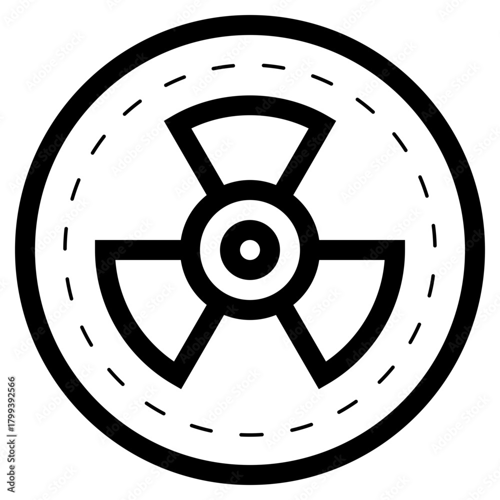 Fototapeta premium radiation hazard sign icon