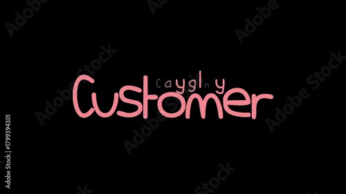 Customer Loyalty Text Animation with Animate In Effect