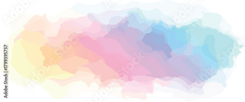 Colorful Watercolor Cloudscape with Pastel Hues