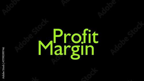 Profit Margin Text Animation with Animate In Effect