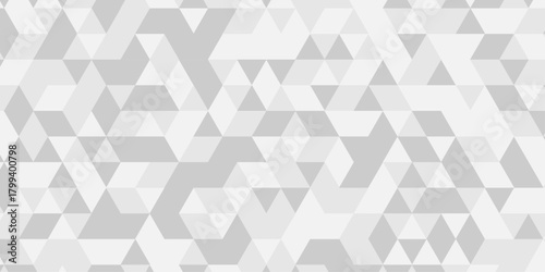 Abstract geometric wall tile and metal cube background triangle wallpaper. Seamless geometric pattern low polygon backdrop background. Gray diamond overlap polygonal background.	