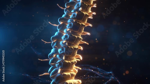 Futuristic Neural Pathways Visualization Showing Electric Stimuli and Synaptic Activity with Dynamic Light Effects