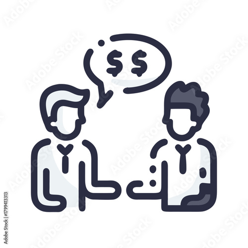 Business Negotiation/Financial Discussion Icon