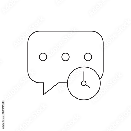 Outline Chat with Clock Time Status