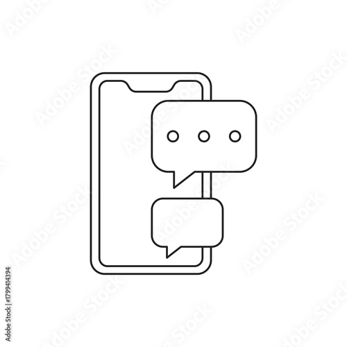 Outline Chat Messages on Mobile Smartphone