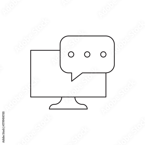 Outline Chat Message on Desktop Monitor