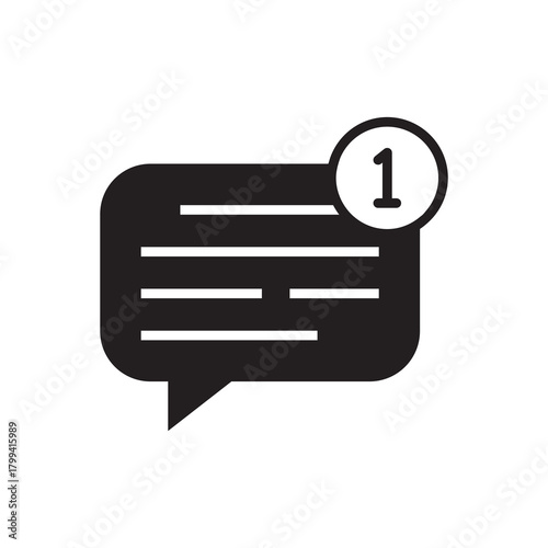 Solid Message with Unread Notification Counter