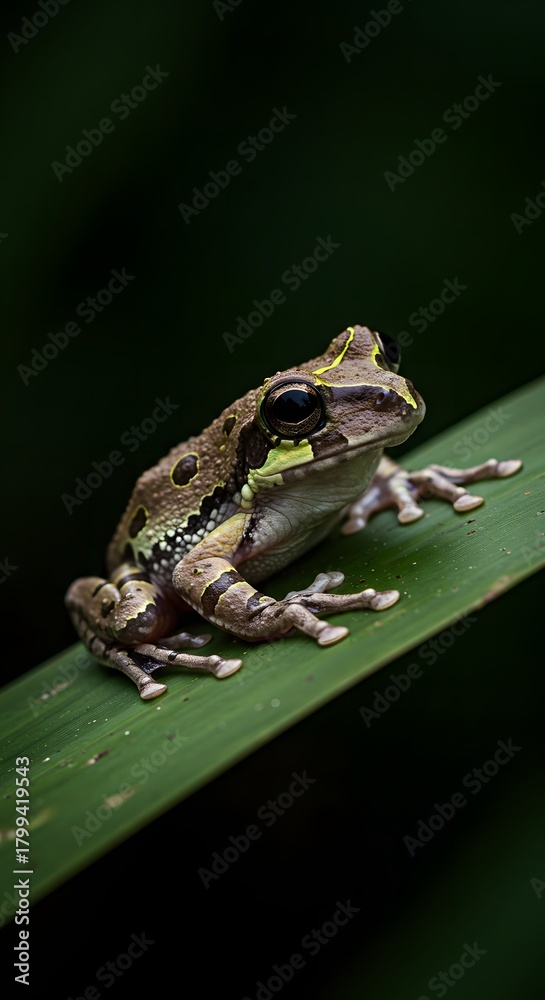 Obraz premium Frog on Leaf
