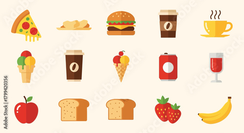 food and drinks icons