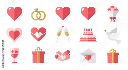 Valentine icon set 